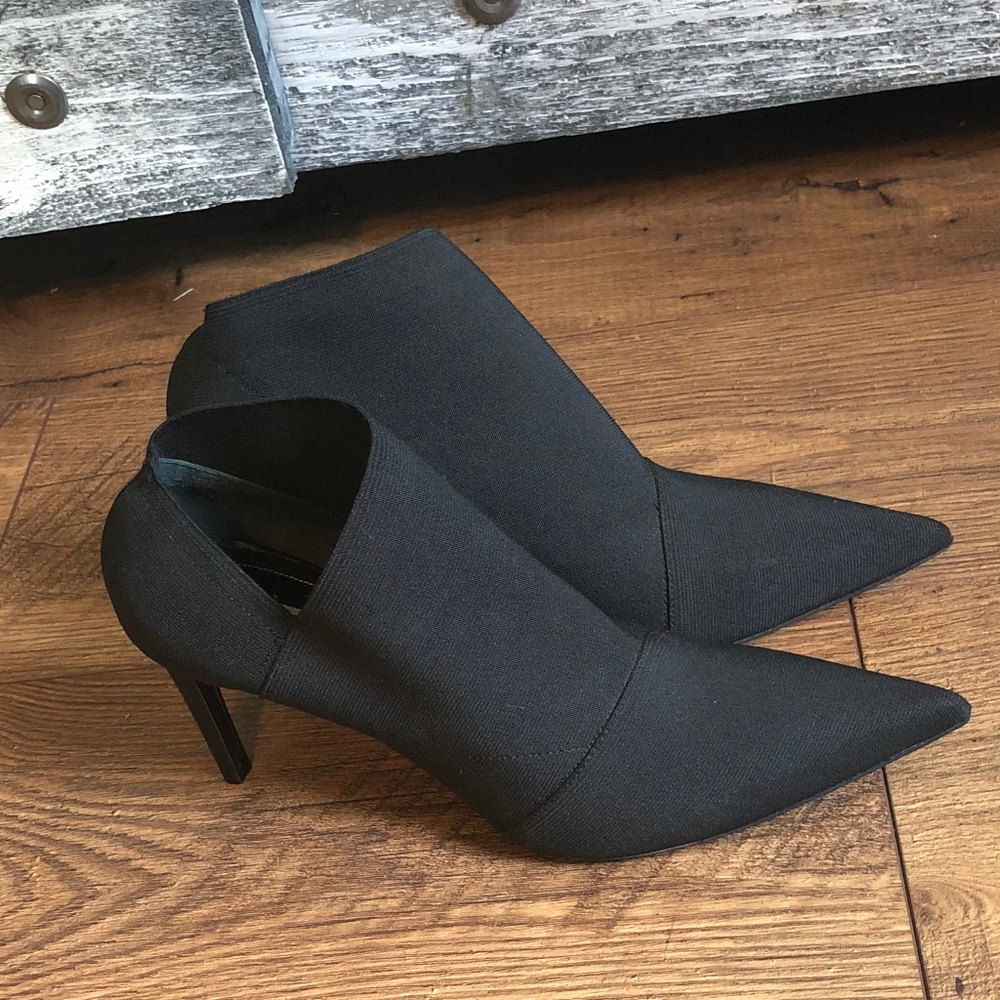 NEW BALENCIAGA Black Fabric Stretch Ankle Boot 7.5